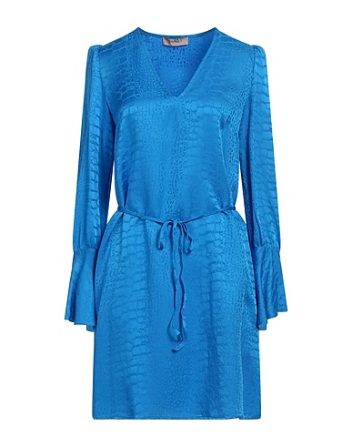 TWINSET Vestito corto Azzurro 53% Lyocell, 47% Viscosa