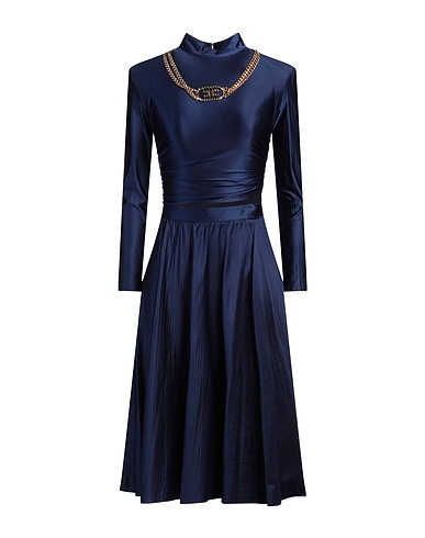 ELISABETTA FRANCHI Elegant dress Navy blue 78% Polyamide, 22% Elastane, Metal