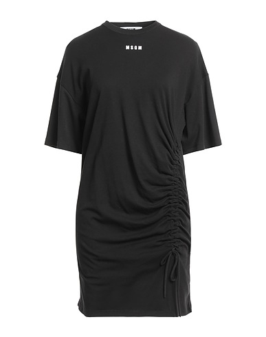 MSGM Kurzes Kleid Schwarz 100% Baumwolle
