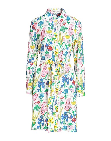 DIANE VON FURSTENBERG 랩 원피스 화이트 66% 비스코스, 34% 실크