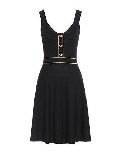 MOSCHINO Short dress Black 100% Virgin Wool, Viscose, Polyester, Polyamide, Elastane