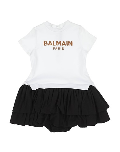BALMAIN Vestido para bebé  Black 100% Cotton