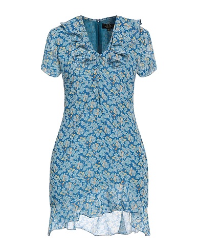 DE LA VALI Vestito corto Celeste 100% Poliestere riciclato