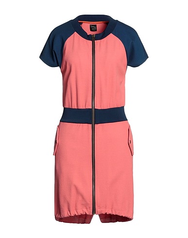 MR & MRS ITALY Short dress Salmon pink 84% Viscose, 13% Polyamide, 3% Elastane