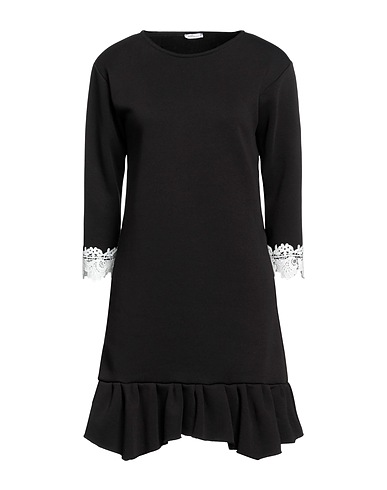 JMC Vestito corto Nero 65% Cotone, 35% Poliestere