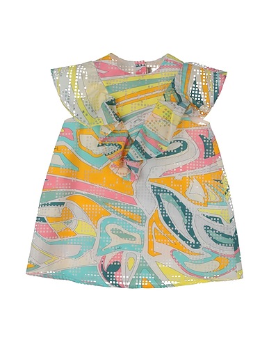 PUCCI Vestido para bebé  Yellow 66% Cotton, 34% Polyester, Mother-of-pearl