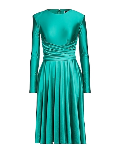 ELISABETTA FRANCHI Midi dress Emerald green 78% Polyamide, 22% Elastane