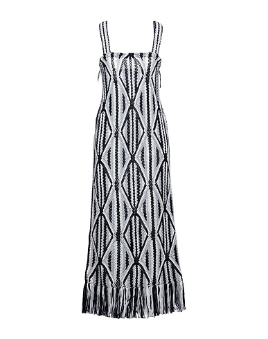GABRIELA HEARST Vestito lungo Grigio 100% Lana