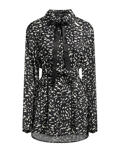 CAPASA MILANO Camicie  e bluse fantasia Nero 100% Viscosa
