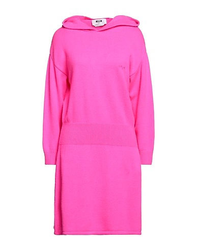 MSGM Short dress Fuchsia 70% Wool, 30% Cashmere