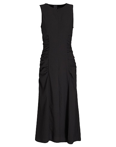 8 by YOOX Vestito da ufficio SLEEVELESS MAXI DRESS W/ FRONT GATHERING
 Nero 100% Poliestere riciclato