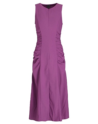 8 by YOOX Midi dress SLEEVELESS MAXI DRESS W/ FRONT GATHERING
 Plum 100% Recycled polyester