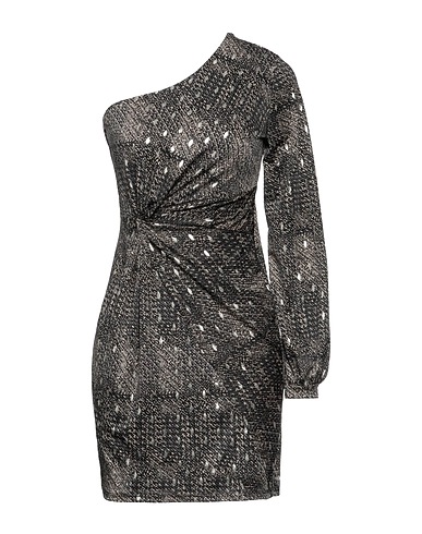 VANESSA SCOTT Short dress Grey 95% Polyester, 5% Elastane