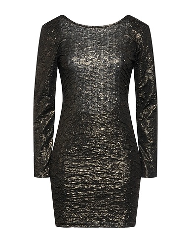 VANESSA SCOTT Robe courte Camel 96% Polyester, 4% Élasthanne