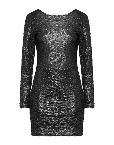 VANESSA SCOTT Short dress Charcoal 96% Polyester, 4% Elastane