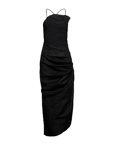 ACTUALEE Long dress Black 100% Linen