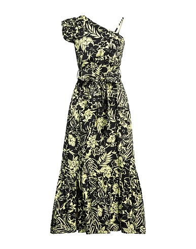 PINKO Long dress Yellow 100% Cotton