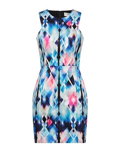 MILLY Short dress Blue 50% Viscose, 46% Cotton, 4% Lycra®