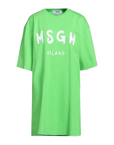MSGM Short dress Green 100% Cotton