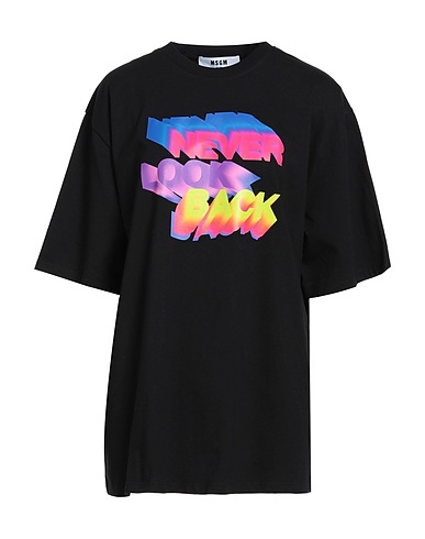 MSGM T-shirt Black 100% Cotton