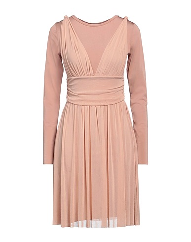 19.70 NINETEEN SEVENTY Short dress Blush 100% Polyester, Polyamide, Elastane