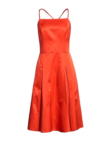 RALPH LAUREN COLLECTION Midi dress Orange 100% Silk