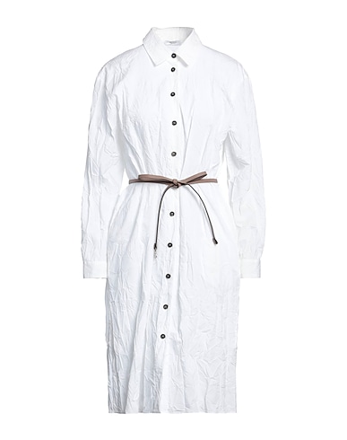 PESERICO Midi dress Ivory 60% Cotton, 40% Polyester