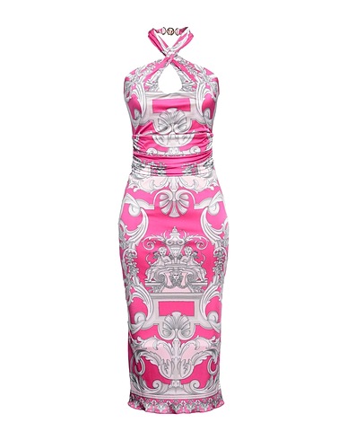 VERSACE Midi dress Fuchsia 100% Viscose