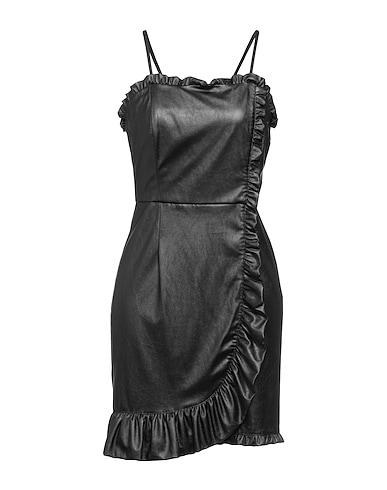 DENNY ROSE Short dress Black 100% Polyester, Polyurethane resin