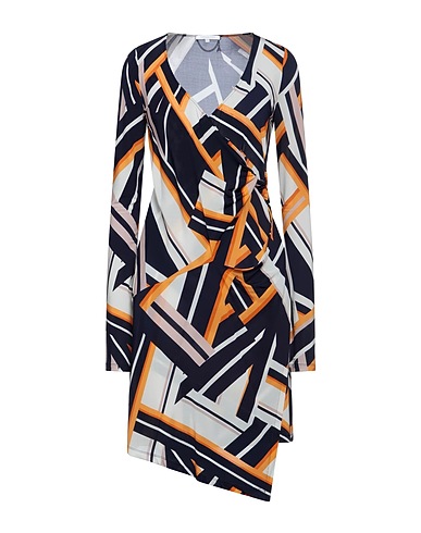 PATRIZIA PEPE Short dress Navy blue 93% Viscose, 7% Elastane