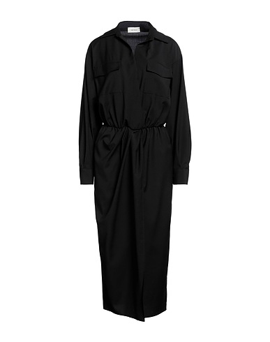 VICOLO Midi dress Black 69% Polyester, 25% Viscose, 6% Elastane