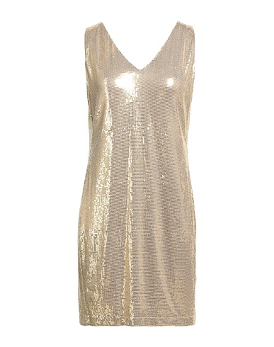 ORIANA Short dress Gold 95% Polyester, 5% Elastane