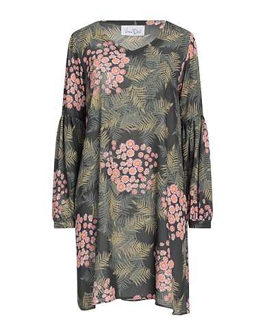 VIRNA DRÒ Short dress Military green 100% Polyester