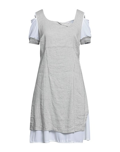 ELISA CAVALETTI by DANIELA DALLAVALLE Short dress Grey 52% Viscose, 48% Linen, Polyester, Cotton, Acrylic