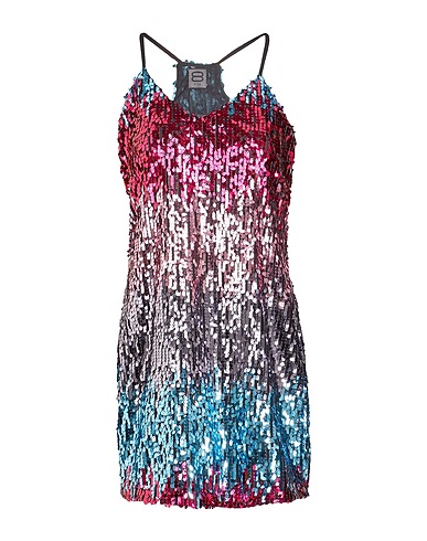 8 by YOOX Sequin dress SEQUIN MINI DRESS
 Fuchsia 100% Polyester