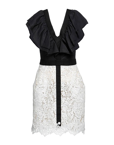 FAUSTO PUGLISI Short dress Black 100% Linen, Polyester
