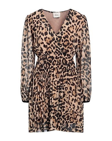 DIXIE Short dress Camel 100% Polyester