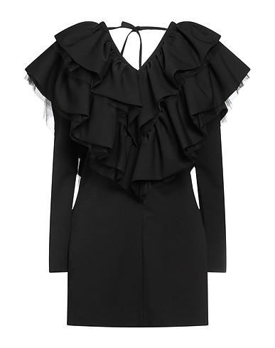 OSMAN Short dress Black 85% Polyester, 15% Elastane, Polyamide