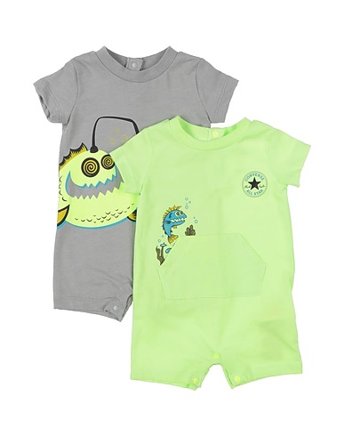 CONVERSE Baby jumpsuit  DEEP SEA CRUISERS 2 PKT ROMPER
 Lime green 60% Cotton, 40% Polyester