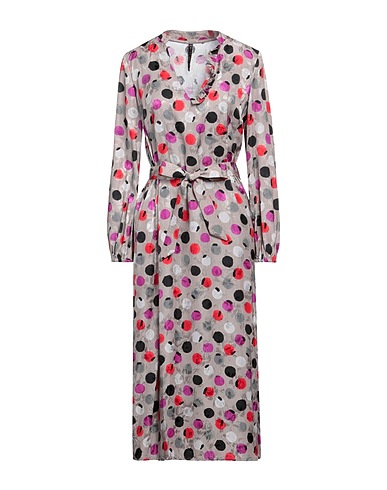 MANILA GRACE Midi dress Light grey 100% Viscose