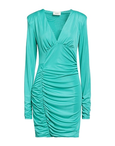 VICOLO Sheath dress Turquoise 97% Polyester, 3% Elastane