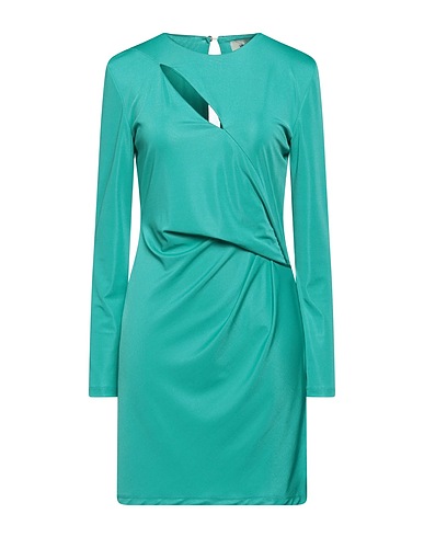 VICOLO Office dress Turquoise 97% Polyester, 3% Elastane