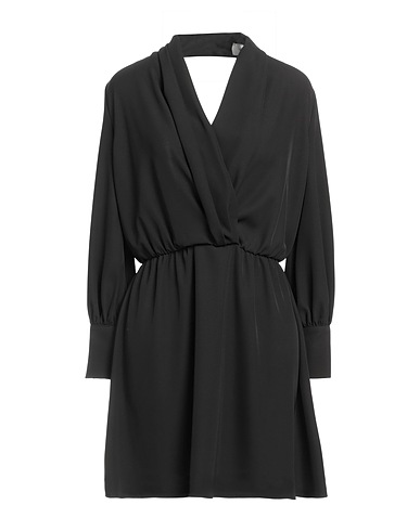 VICOLO Short dress Black 96% Polyester, 4% Elastane