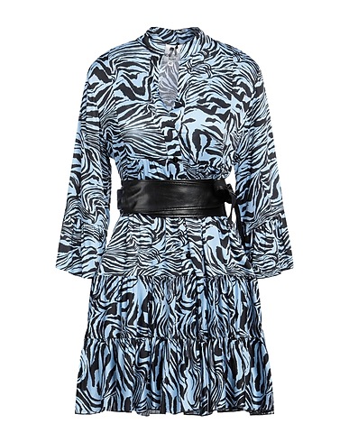 NO SECRETS Shirt dress Light blue 100% Viscose