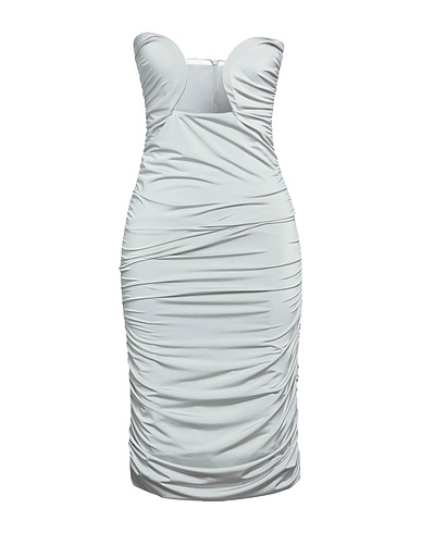 VICOLO Midi dress Light grey 95% Viscose, 5% Elastane