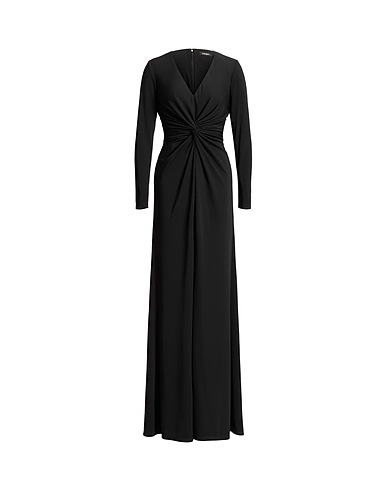 LAUREN RALPH LAUREN ロングワンピース・ドレス TWIST-FRONT STRETCH JERSEY GOWN
ブラック ポリエステル 94% / ポリウレタン 6%
