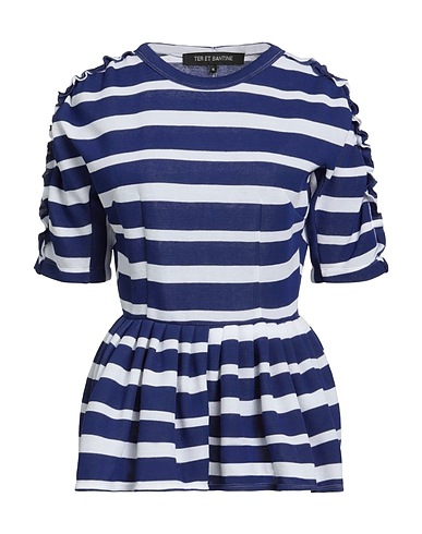 TER ET BANTINE T-shirt Blue 78% Cotton, 22% Polyamide