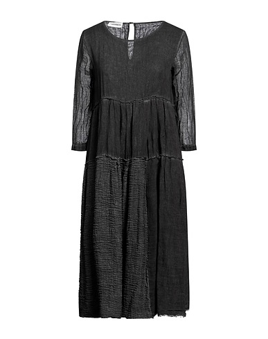 UN-NAMABLE Midi dress Lead 50% Linen, 50% Cotton, Viscose