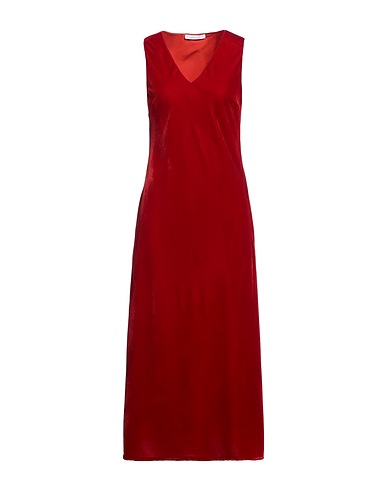 CARACTÈRE Long dress Brick red 100% Polyester