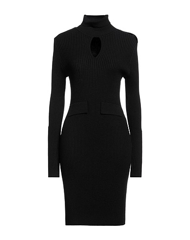 BCBGMAXAZRIA Midi dress Black 43% Wool, 43% Acrylic, 14% Nylon